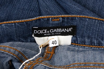Lot 128 - Dolce & Gabbana Blue Denim Bootcut Jean - Size 40