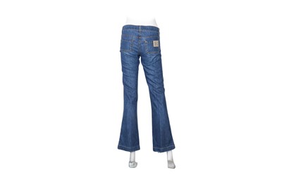 Lot 128 - Dolce & Gabbana Blue Denim Bootcut Jean - Size 40
