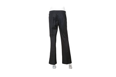 Lot 405 - Versace Black Cotton Bootcut Trouser - Size 42