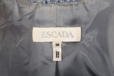 Lot 131 - Escada Blue Cashmere Tweed Jacket - Size 36