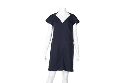 Lot 185 - Chanel Navy Waffle Sailor Dress