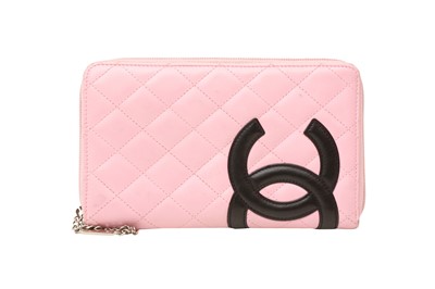 Lot 76 - Chanel Pink Cambon Travel Wallet