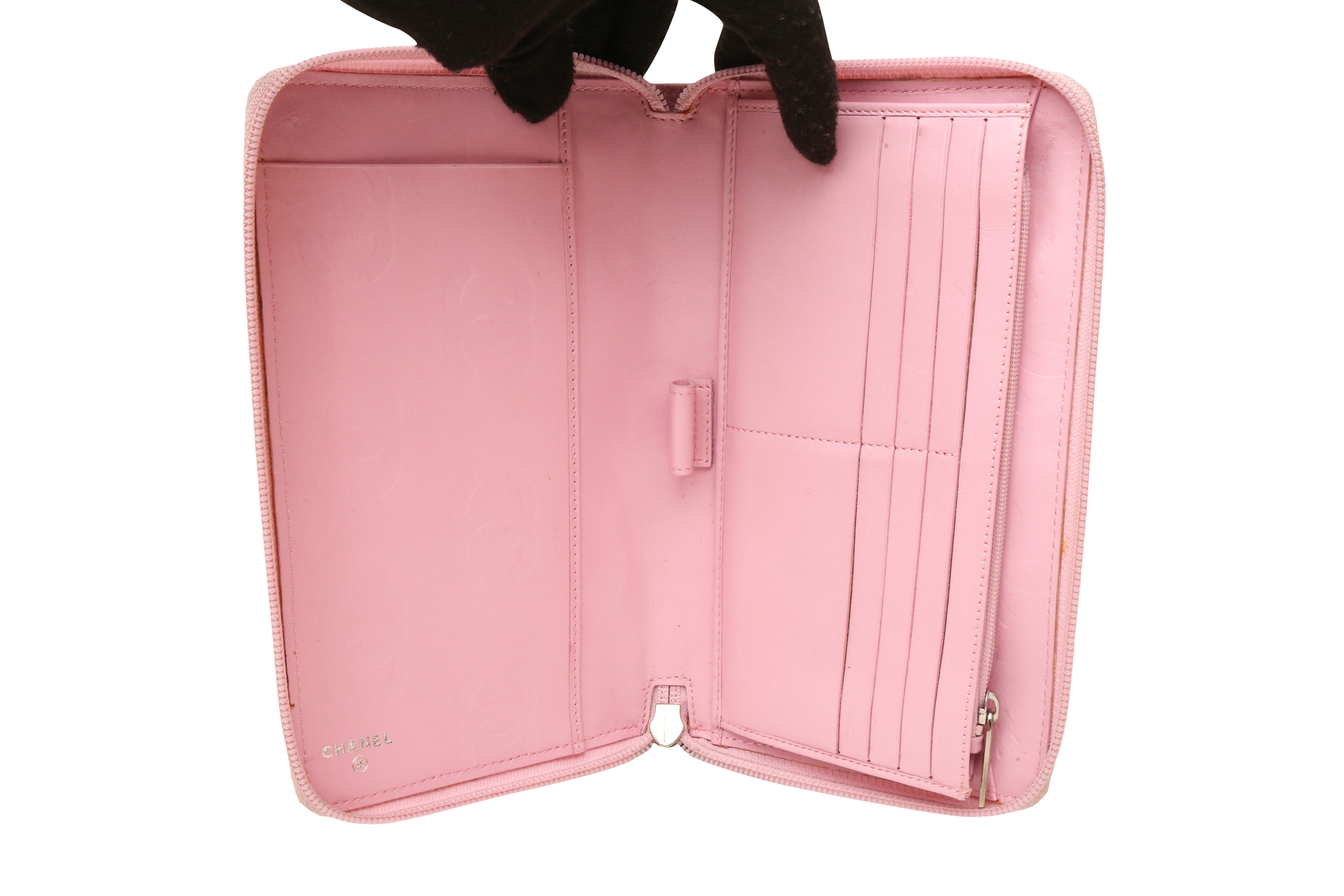 Lot 76 Chanel Pink Cambon Travel Wallet