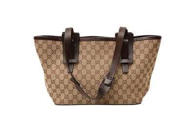 Lot 247 - Gucci Brown GG Logo Monogram Shoulder Bag