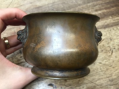 Lot 157 - A CHINESE BRONZE BOMBE CENSER