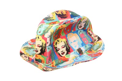 Lot 2 - Philip Treacy X Andy Warhol Blue Trilby Hat - Size M