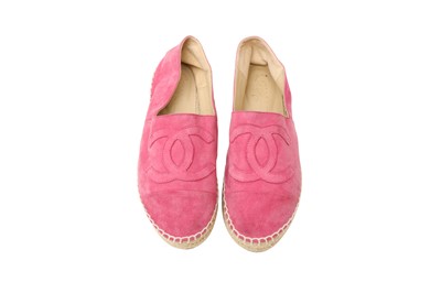 Lot 54 - Chanel Pink CC Flat Espadrille - Size 38