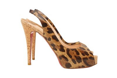 Lot 220 - Christian Louboutin Leopard So Private Heeled Pump - Size 40