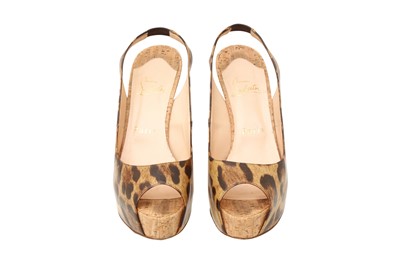 Lot 220 - Christian Louboutin Leopard So Private Heeled Pump - Size 40