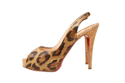 Lot 220 - Christian Louboutin Leopard So Private Heeled Pump - Size 40