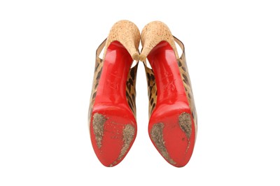 Lot 220 - Christian Louboutin Leopard So Private Heeled Pump - Size 40