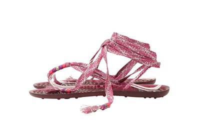 Lot 51 - Jimmy Choo Pink Jelly Wrap Sandal - Size 41