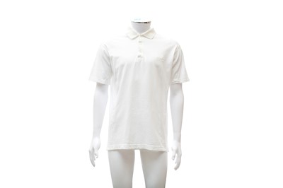 Lot 493 - Hermes Men's White Polo Shirt - Size M