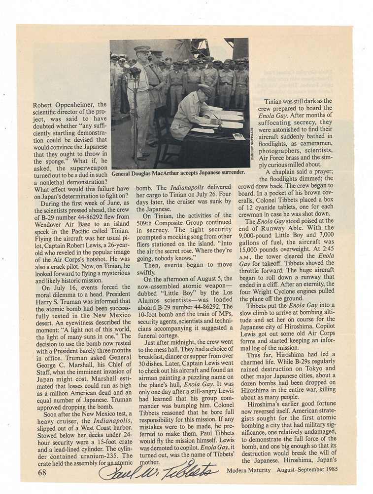 Lot 430 - Tibbets (Paul W.)