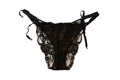 Lot 512 - Jean Paul Gaultier x La Perla Black Lace Panties- Size 3