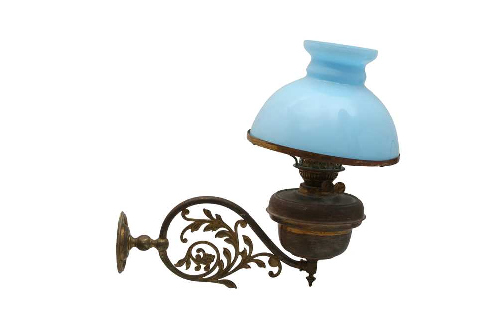 Lot 359 - A PAIR OF VICTORIAN OIL LAMP SCONCES