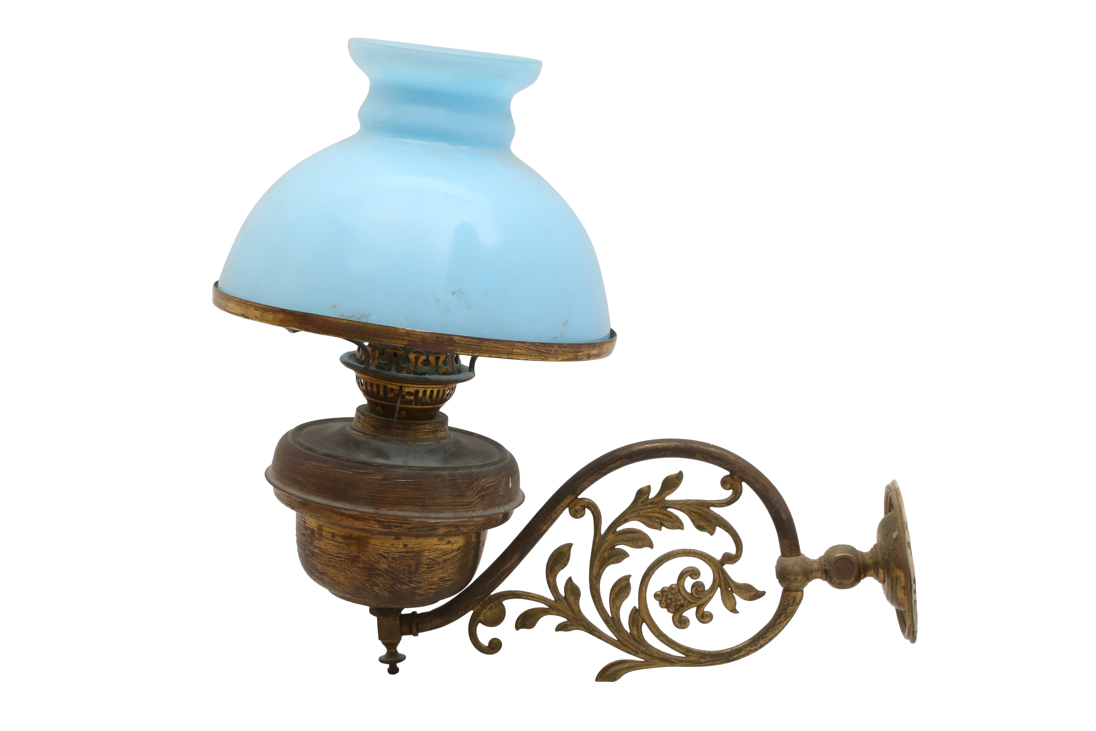 Lot 359 A PAIR OF VICTORIAN OIL LAMP SCONCES