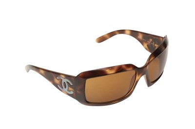 Lot 240 - Chanel Brown CC Shield Sunglasses