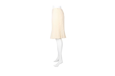 Lot 336 - Chanel Cream Stich Down Pleat Skirt