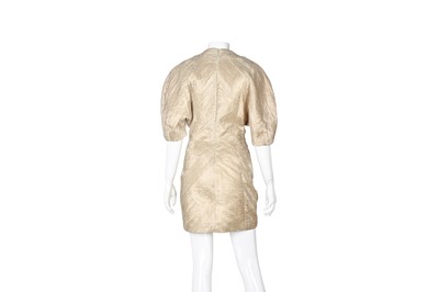 Lot 369 - Marcus Constable Gold Silk Organza Pleat Dress