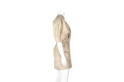 Lot 369 - Marcus Constable Gold Silk Organza Pleat Dress