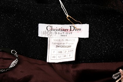 Lot 572 - Christian Dior Black Embroidered Wrap Skirt - Size 40