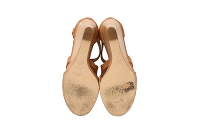 Lot 316 - Hermes Tan Merryl Wedge Sandal - Size 38.5