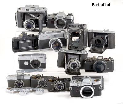 Lot 72 - Large Quantity of Olympus Spare Parts, Plus Cameras for Spares.