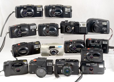 Lot 339 - Box of Olympus XA Series & Other Compact Film Cameras.