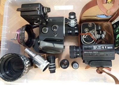 Lot 490 - Box of Cine Cameras & Equipment, inc Dallmeyer & Other Lenses.