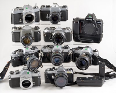 Lot 459 - Box of Miscellaneous Film Cameras & Lenses.