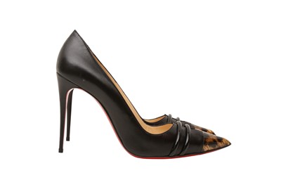 Lot 536 - Christian Louboutin Black Front Double Heeled Pump - Size 40