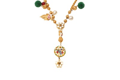 Lot 386 - Dolce & Gabbana Statement Baroque Y Necklace