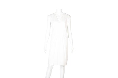 Lot 498 - Escada Sport White Zip Back Dress - Size 36