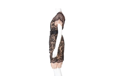 Lot 555 - Valentino Black Lace Overlay Dress - Size 40