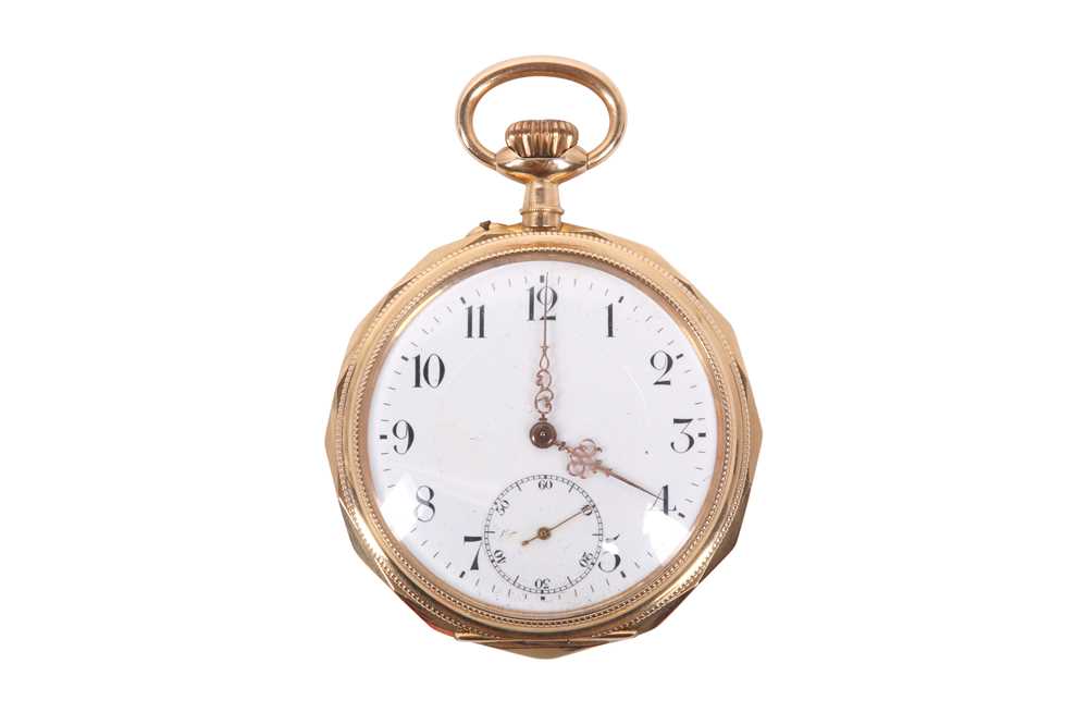 Lot 81 - OPEN-FACE POCKET WATCH.