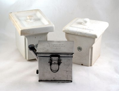 Lot 486 - Two Early Ceramic & Dallon Film Developing Tanks.
