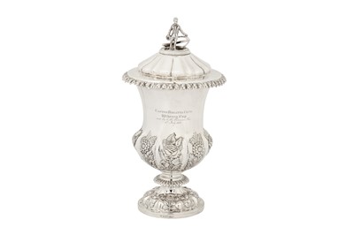 Lot 90 - An early 19th century Indian colonial silver covered cup, Calcutta dated 1837 by Hamilton and Co