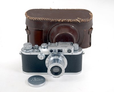 Lot 378 - Chrome 1935 Leica III with Elmar 50mm f3.5 Lens.