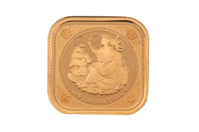 Lot 94 - A 2015 GOLD £1 COIN AND 2019 QUARTER SOVEREIGN COIN