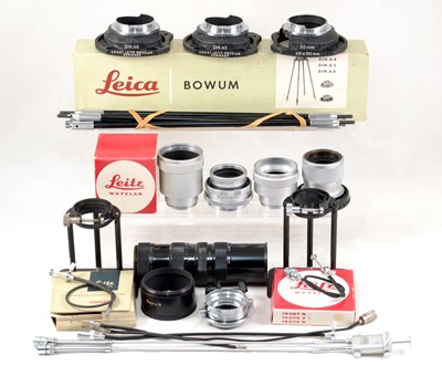 Lot 442 - Leica Close Up Set, Copy Stands, Nooky etc.