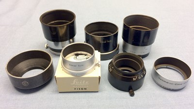 Lot 451 - Leitz Elmar FISON & Other Leica Lens Hoods.