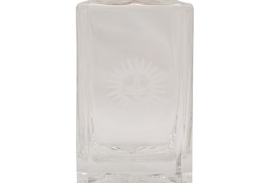 Lot 194 - THREE CONTEMPORARY CRYSTAL DECANTERS WITH HALLMARKED STERLING SILVER COLLARS