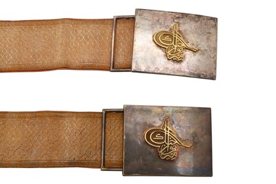 Lot 111 - A PAIR OF HYDERBAD ARMY BELTS