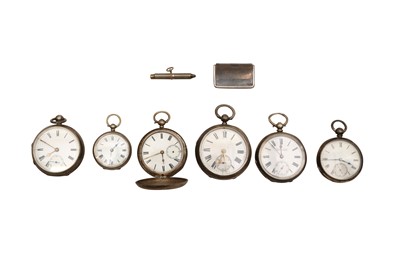 Lot 112 - GROUP OF SILVER POCKET WATCHES
