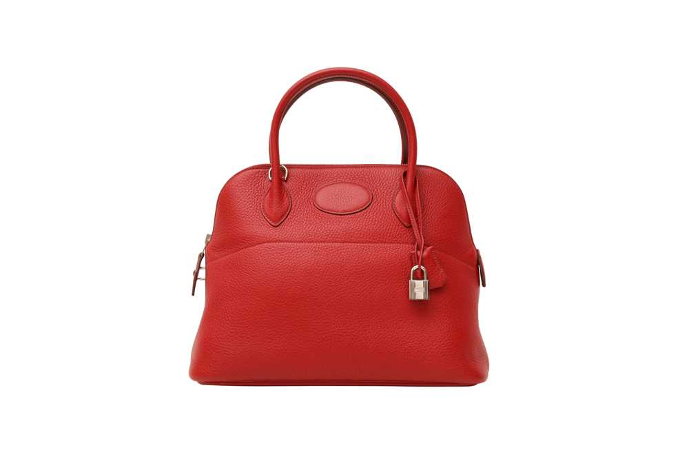 Lot 46 - Hermes Rouge Grenat Clemence Bolide 31