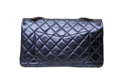 Lot 165 - Chanel Metallic Blue Reissue 2.55 Double Flap Bag