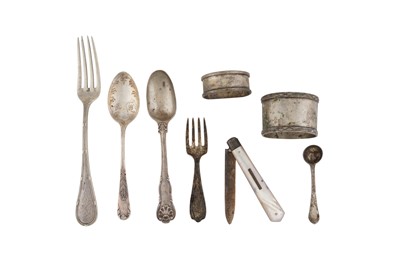 Lot 96 - A mixed group of sterling silver