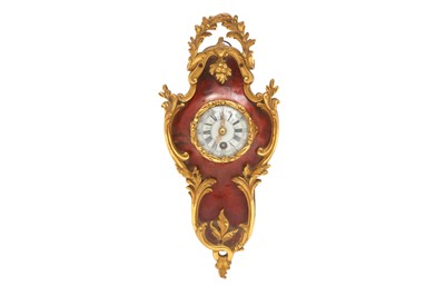 Lot 190 - A LAQUER AND ORMOLU-MOUNTED WALL CLOCK