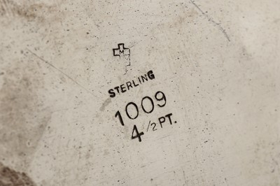 Lot 180 - An early 20th century American sterling silver water jug, Rhode Island circa 1930 by Manchester Silver Co (active 1914-85)